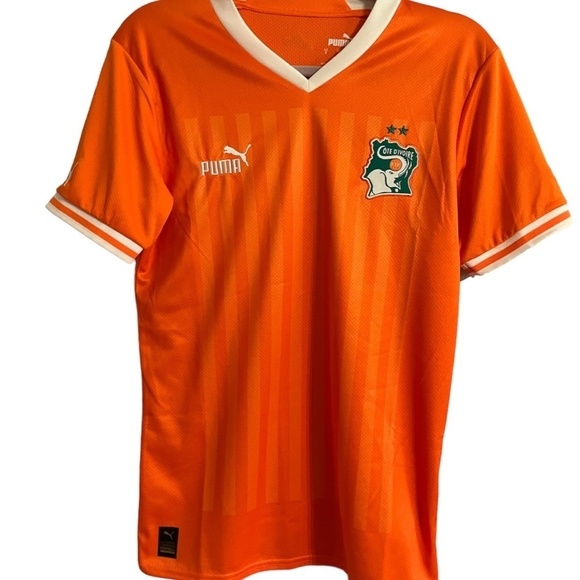 Puma Shirt Kid S Orange Jersey Mesh Soccer Cote Preppy Sporty Active Retro 80s